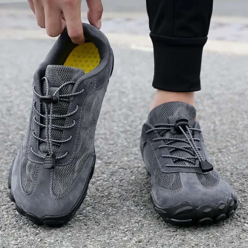 New and men's breathable mesh barefoot wide toe shoes women's flat hiking