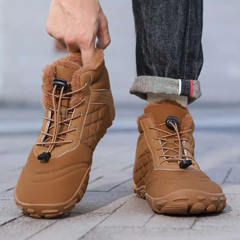 Brand New Winter for Men Women Snow BareFoot Outdoor Non-slip Warm Fur Casual Sneakers Plus Size Ankle Boots Hiking Shoes