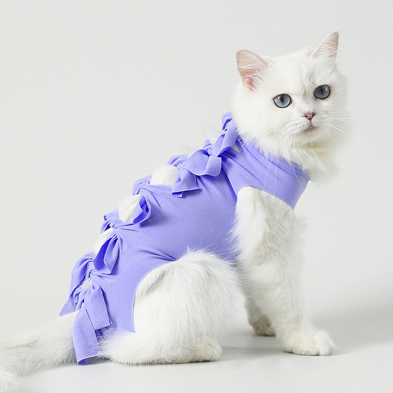 Cat Sterilization Clothing Mother Cat Weaning Clothing Anti-licking Clothing Breathable Four-legged Cat Pet Clothing