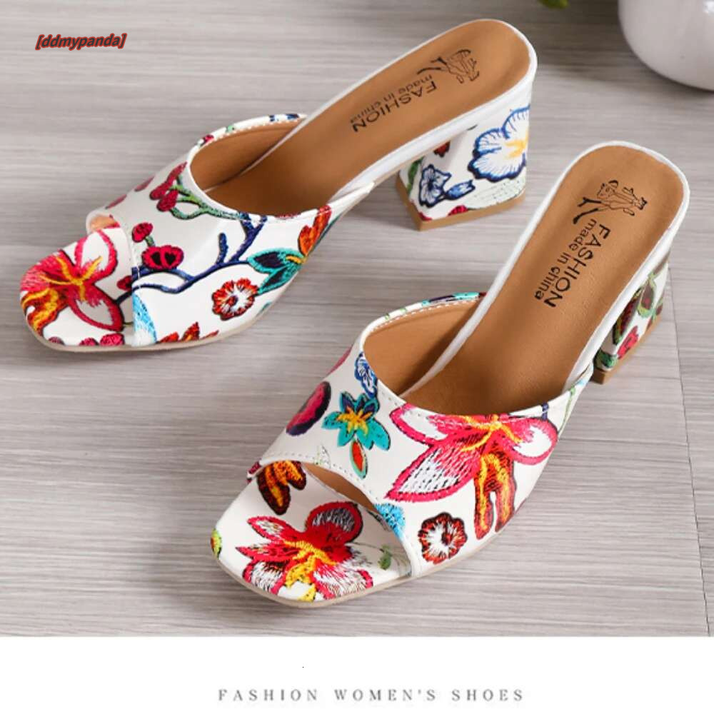 High Quality Shoes for Women Open Toe Women's Summer Outdoor Casual Chunky Heels Large Size Slippers atillas Mujer #ddmypanda