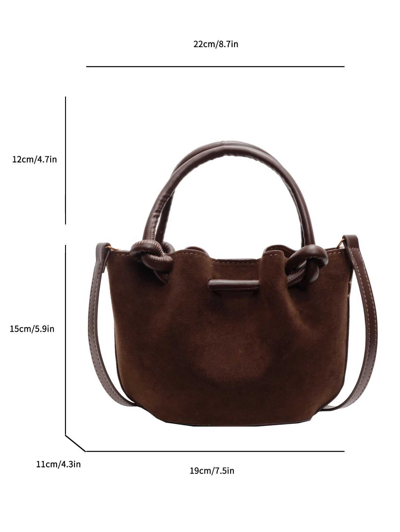 Retro leather ruffled handbag fashionable handbag with detachable shoulder strap high-end shoulder bag Y250303