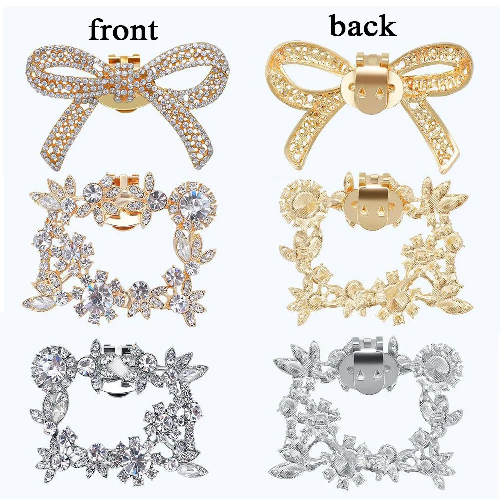 1pc Shoe Clips Rhinestone Wedding Bride Shoes Decoration Women High Heel Charms Jewelry Bows Pearl Shoes Crystal Decoration 250218