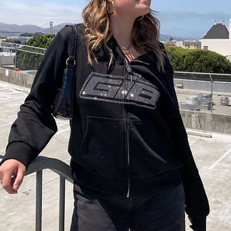 Autumn/Winter New Harajuku Hoodie Solid Color Loose Casual Women's Top