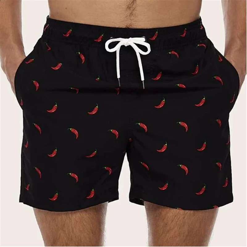Simple Small Animals Plants Pattern Beach Short Mens Kids Fashion Trend 3D Printed Swim Trunks Casual Streetwear Oversized Pants 250224
