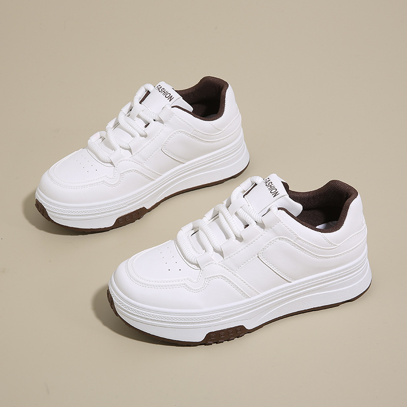 White shoes women s multifunctional designer spring new breathable thick soled sports and leisure board shoes outdoor fashion shoes