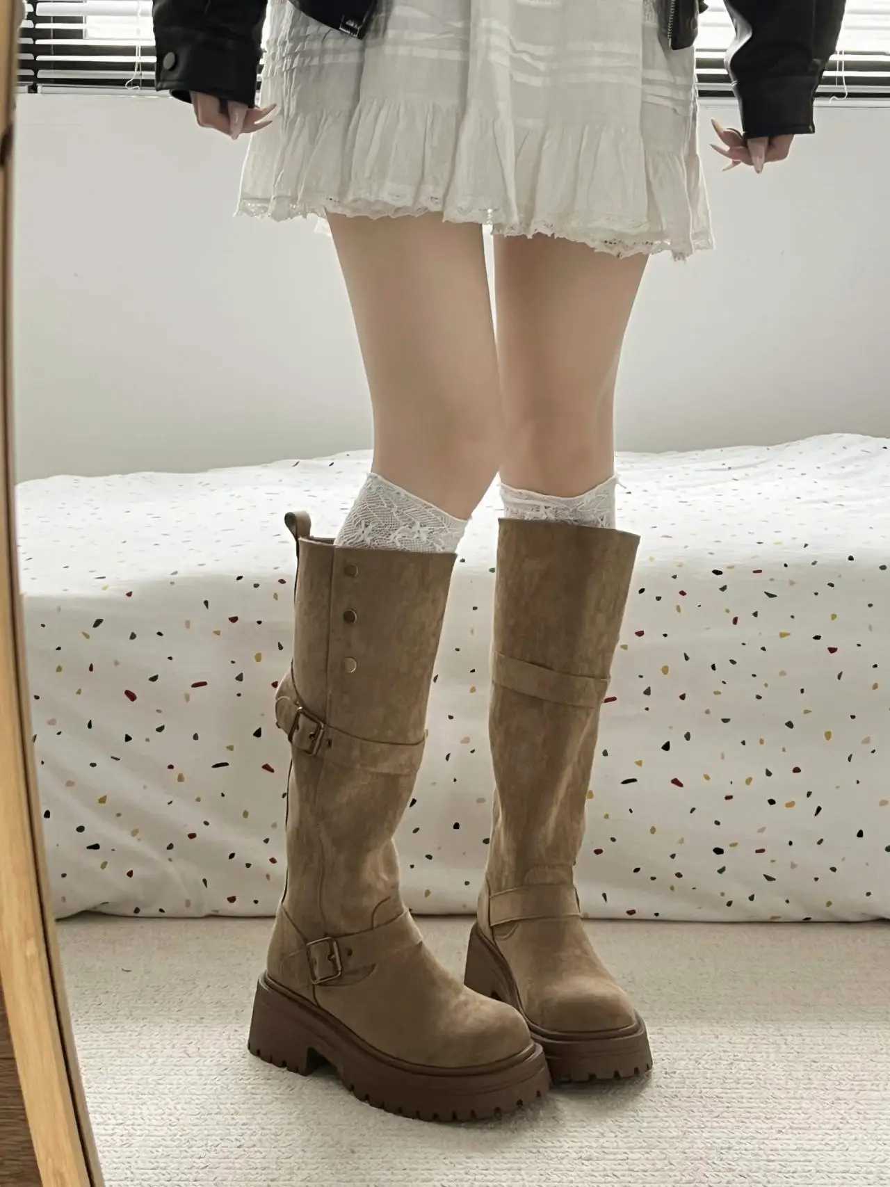 Boots Women New 2024 Shoes Winter Footwear Luxury Designer Sexy Thigh High Heels High Sexy Fashion Rock Over-the-Knee Autumn Z250303