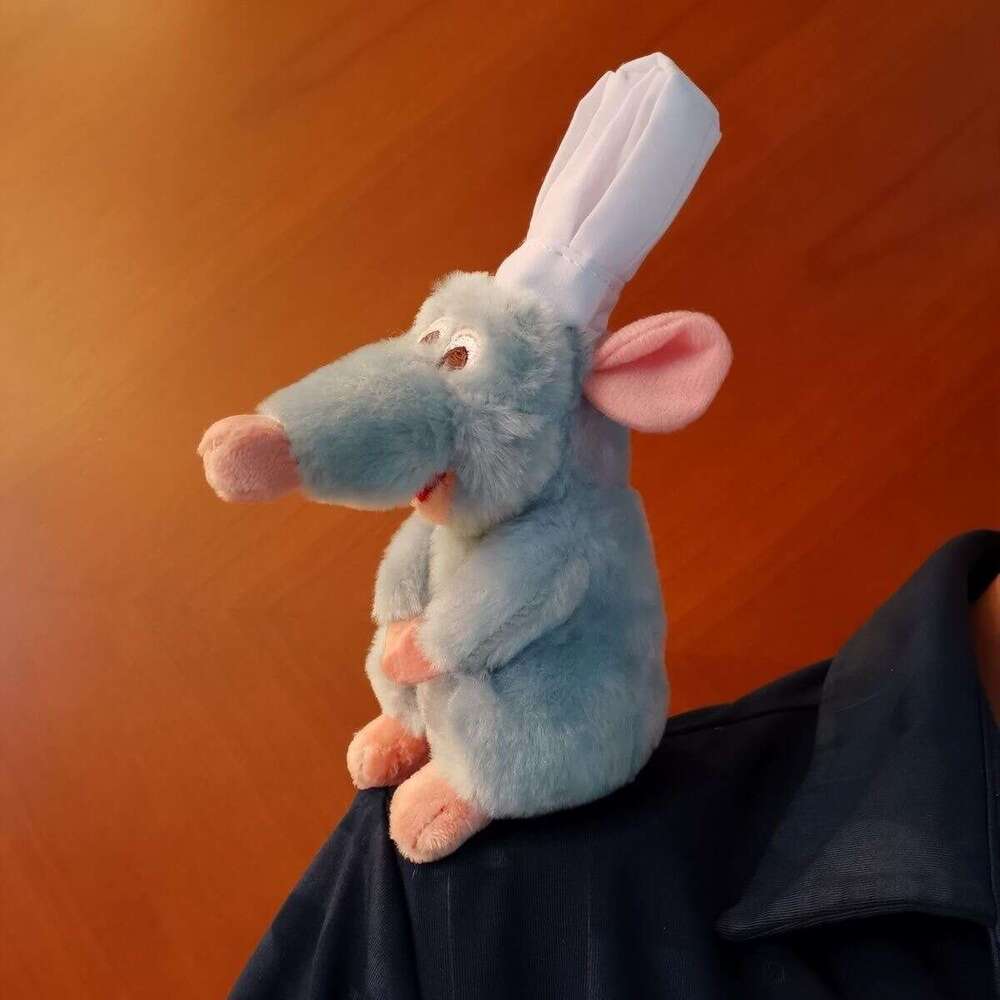 15cm standing magnet with magnetic hairpin for chef's mouse cooking plush toy