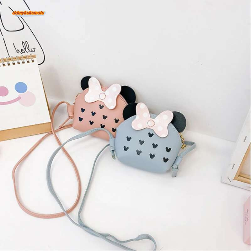 New Princess Girl Purse Crossbody Bags Children Wallet Coin Box Cute Cartoon Bow Kid Money Bowknot Shoulder Bag #ddmykukumalu