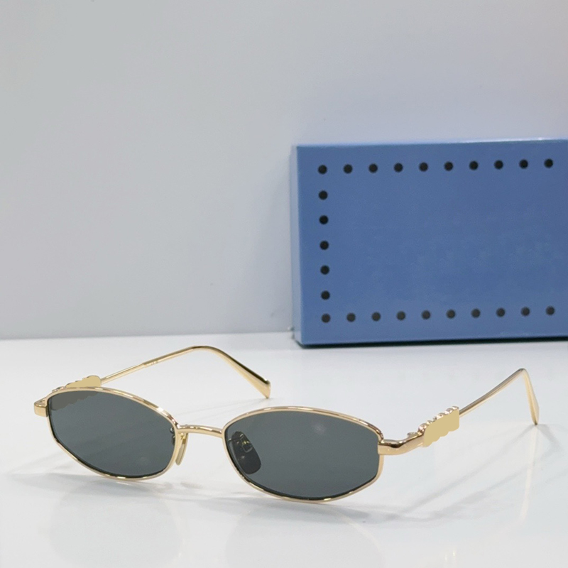 Vintage Small Oval Shape Women Designer Sunglasses 1802 Women Luxury Metal Sunglasses UV400 Summer beach casual vacation sun glasses
