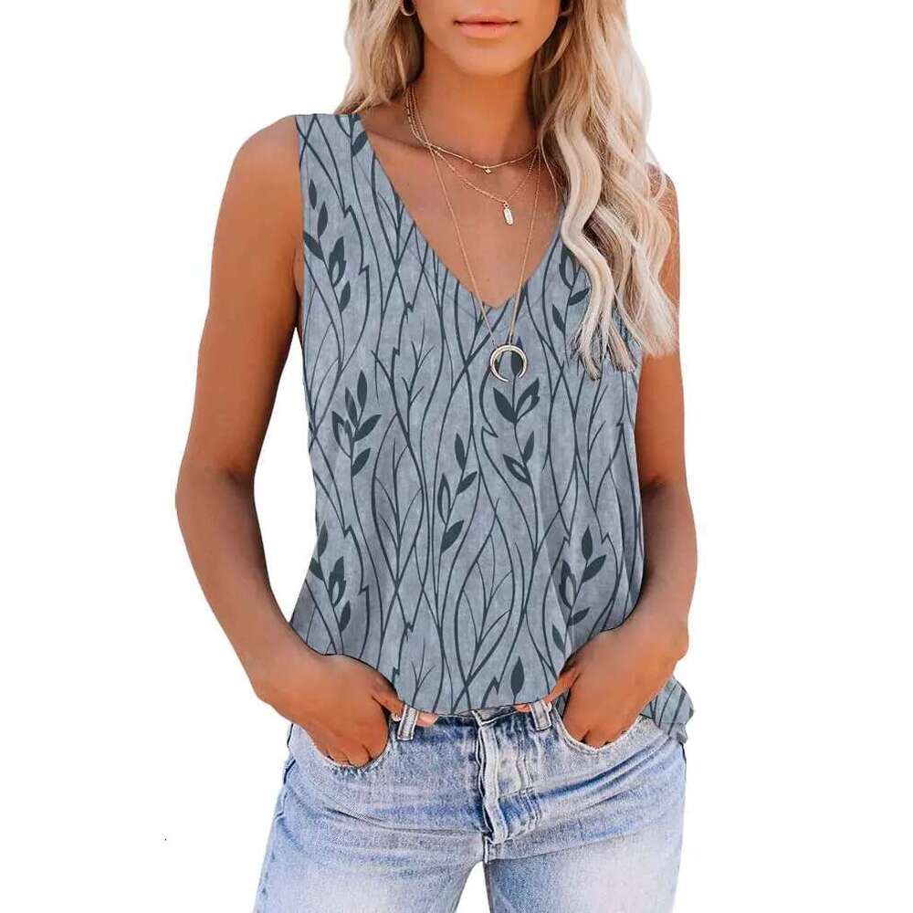 Fashion Tie Summer Dye Gradient 3D Print Tank Tops Women's Oversized V-Neck Sleeveless Camisoles Vest Woman Streetwear Clothing
