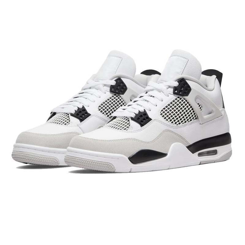 Box Designer 4 Basketball shoes Men Women 4s Sneakers Worn Blue Panda Military Black Cat 2025 Purple Thunder Cool Grey Bred Sports Mens Trainers Sneak