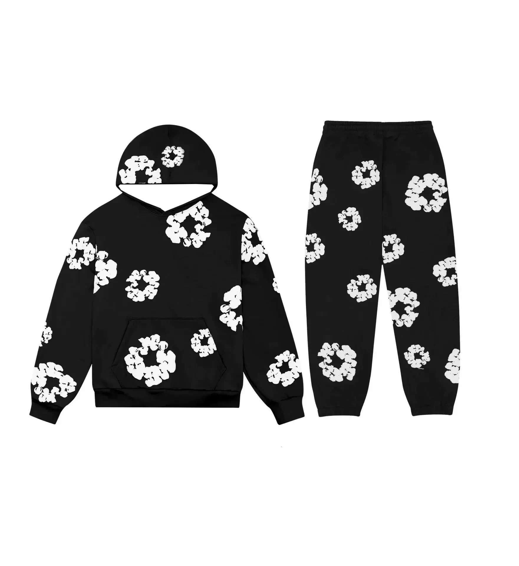 Autumn New American Fashion Trend Kapok 3D Printed Pullover Sweatpants Casual Y2k Street Suit Adult Sweater