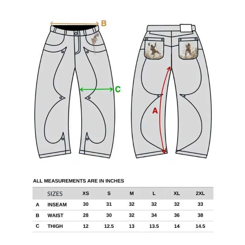 Men's Jeans Fast Draw Denim Pants Vintage Western Cowboy Embroidery Men Women Baggy Jeans Harajuku Streetwear Classic Casual Unisex Trousers J250