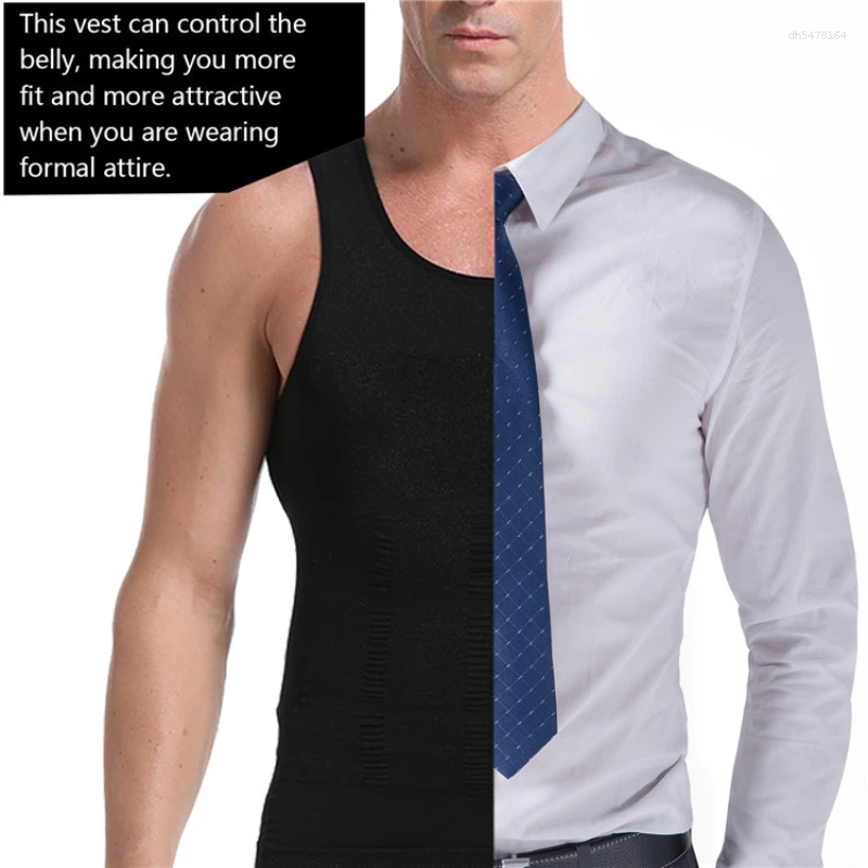 mens body shapers mens slimming shaper vest shirt abs abdomen slim gym workout tummy control compression tank top sleeveless shapewear