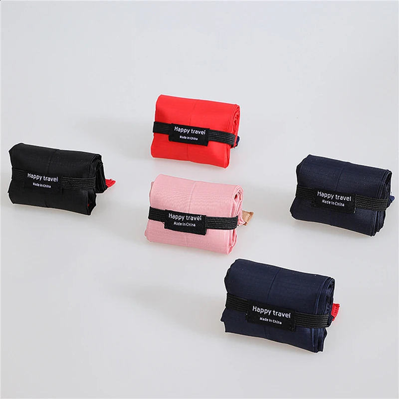 Nylon reusable shopping bag large portable environmentally friendly foldable shoulder handbag 250221