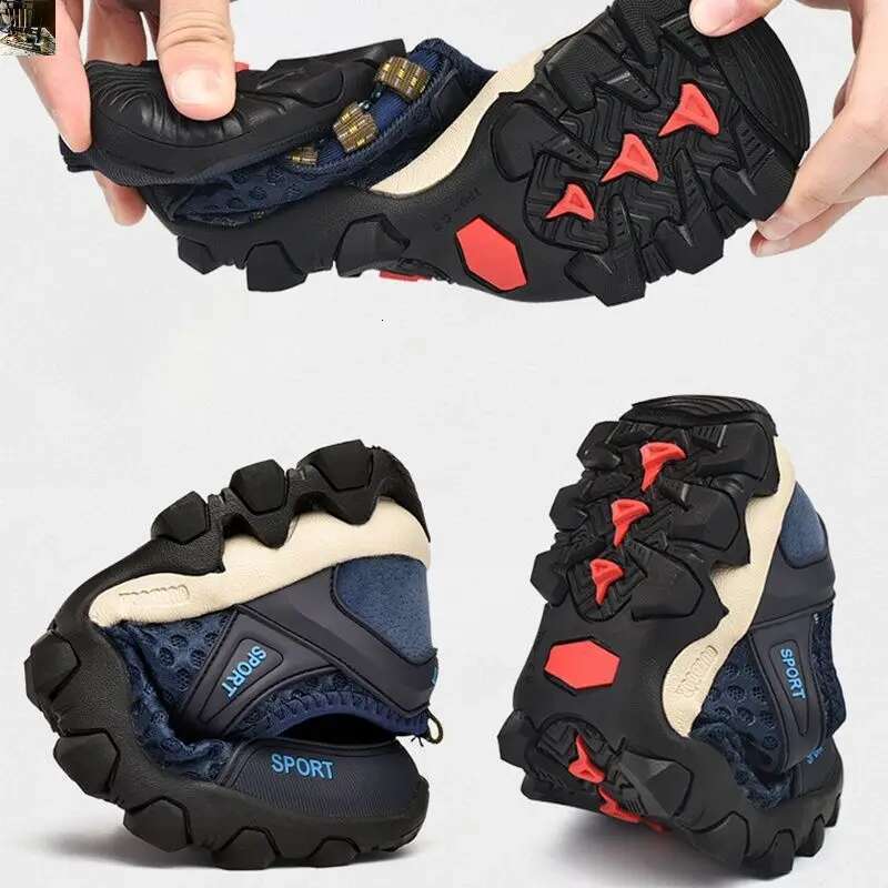 Summer Men's Mesh Sports Fashion Mountaineering Breathable Lightweight Anti Slip Outdoor Travel Running Casual Shoes