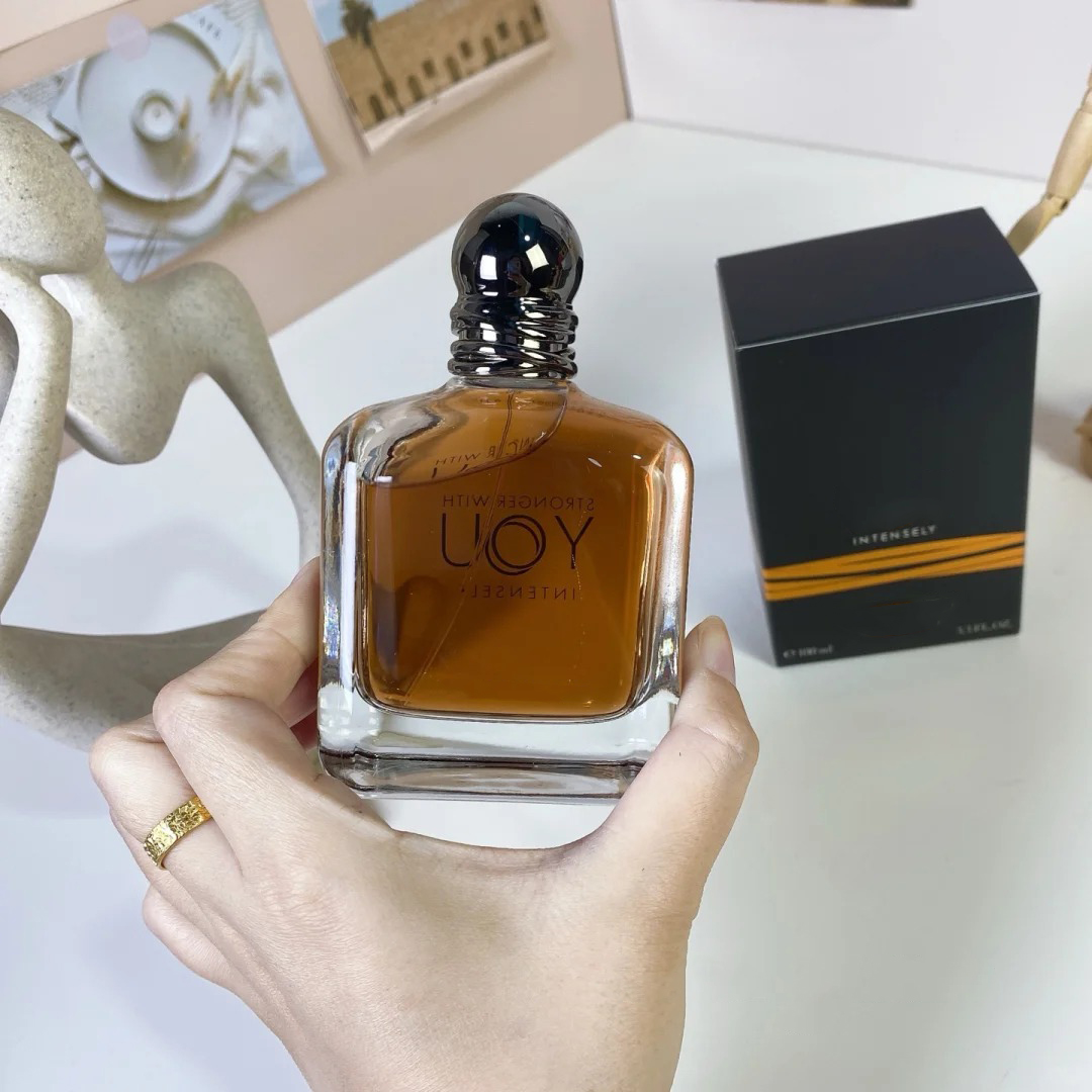 Designer Men Fragrance 100ml Stronger with You Absolutely Intense Oud Eau De Parfum Long Lasting Smell Brand Man Cologne Spray Body Mist 3.3OZ Hi