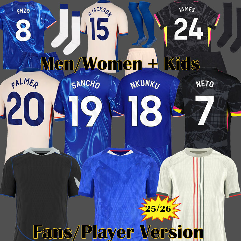 24 25 26 ENZO CFC NKUNKU CAICEDO Soccer JerseyS NETO RETRO COLLECTION MUDRYK JOAO FELIX jersey 2024 2025 2026 PALMER football shirt SANCHO CUCURELLA Mash kits 3XL 4XL