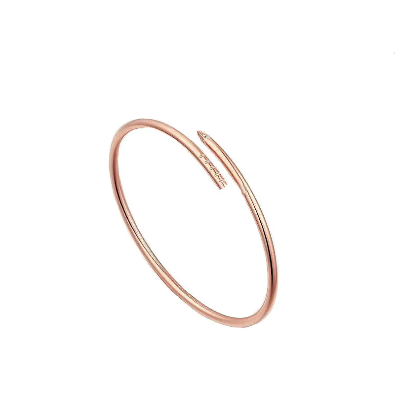 Bangle Bracelets Designer Bracelets Jewelry V Gold 3.0MM Thinner Nail Bracelets for women men Cuff Bracelet Couple Bangle rose Gold 925 Silver Jewelry Gift