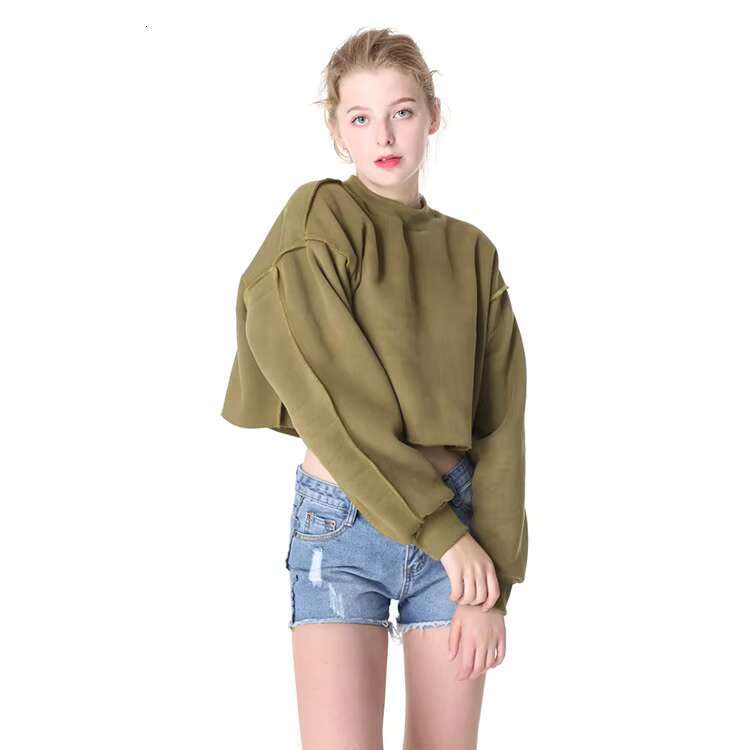 Fleece Fashion Woman Girl Women's Casual Long Sleeve Pullover Tops Sweatshirt Hoodie Crop Top Hoodies Sweatshirts