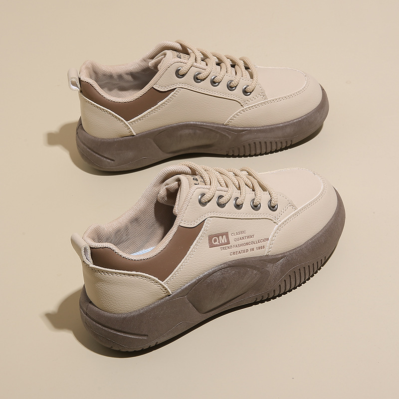 2025 Designer s New Spring summer Women s Sports Shoes, Leather Casual Style Thick Sole, Height Increasing Outdoor Running Shoes