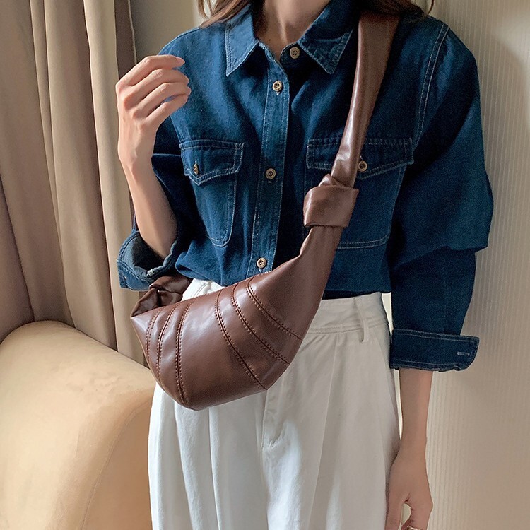toteBag Shoulder bag ROSE NOIRE Autumn Versatile Crossbody New Women's Korean Version, High-End Feeling, Dumpling Bag, Niche Design, Shoulder Bag