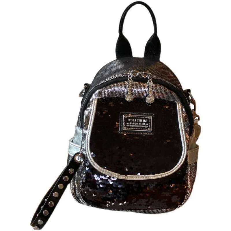 Women's Bags Ita Pack Sequines Women's Rivet Designer Mini Backpack Women Shoulder Bolsos Travel School Bag Mochila
