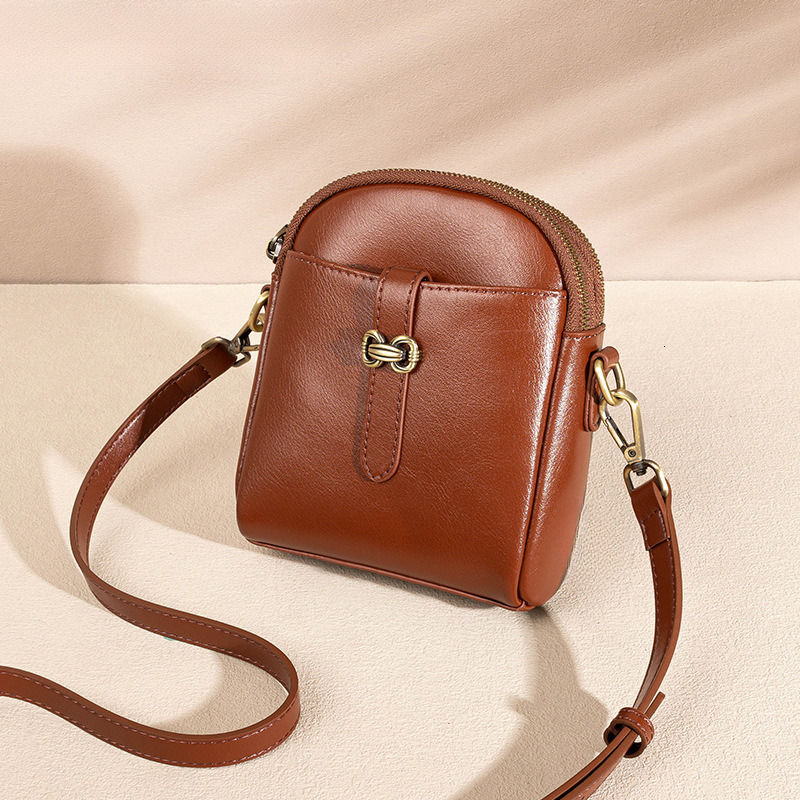 High Quality Genuine Leather Cross-border Shoulder Bag 2025 New Designer Diagonal Cross Bag Mini Shoulder Women's Spring And Summer Set Mobile Sm