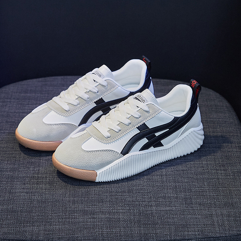 Ladies Little White Shoes 2025 Spring And Summer Designer's New Versatile Outdoor Leisure Sports Shoes With Height Increasing Soft Bottom Sponge 