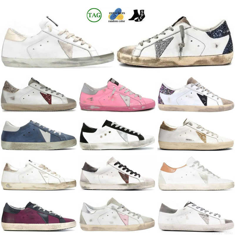 Designer Loafers Golden Sneakers Super-star S Shoes Leather Italy Dirty Old Shoe Brand Women Men Black White Ball Casual Star Trainers 35-45