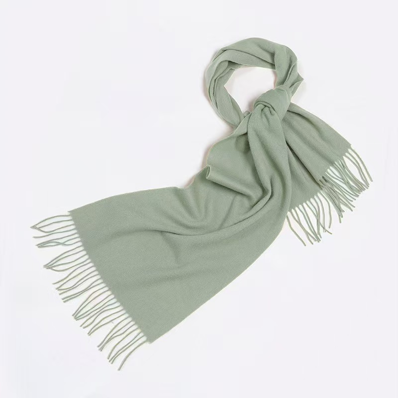 K038 100% wool simple solid color basic scarf winter outerwear soft men and women couple scarf warm scarf female