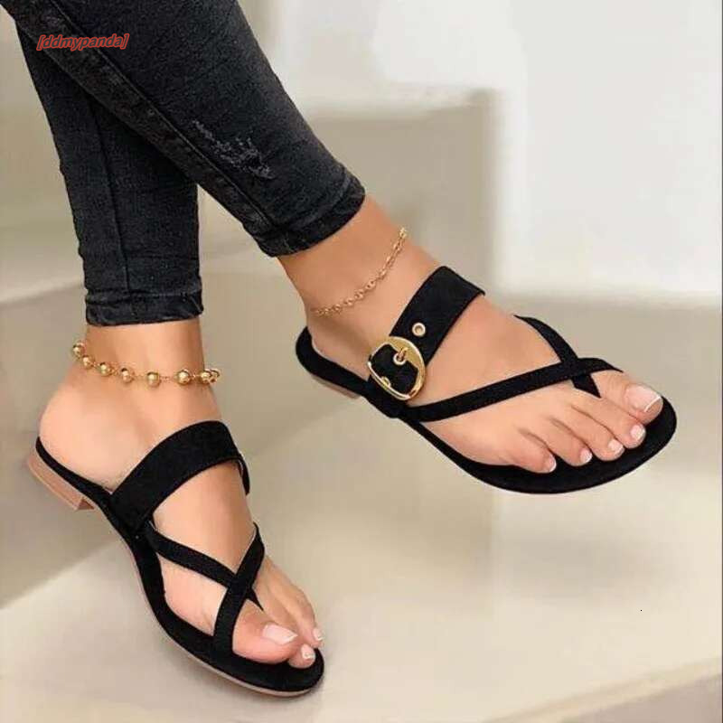 Shoes 2024 Brand Summer New Fashion Clip Toe Women's Flip ps Beach Casual Flat Ladies Slippers atos Mujer #ddmypanda