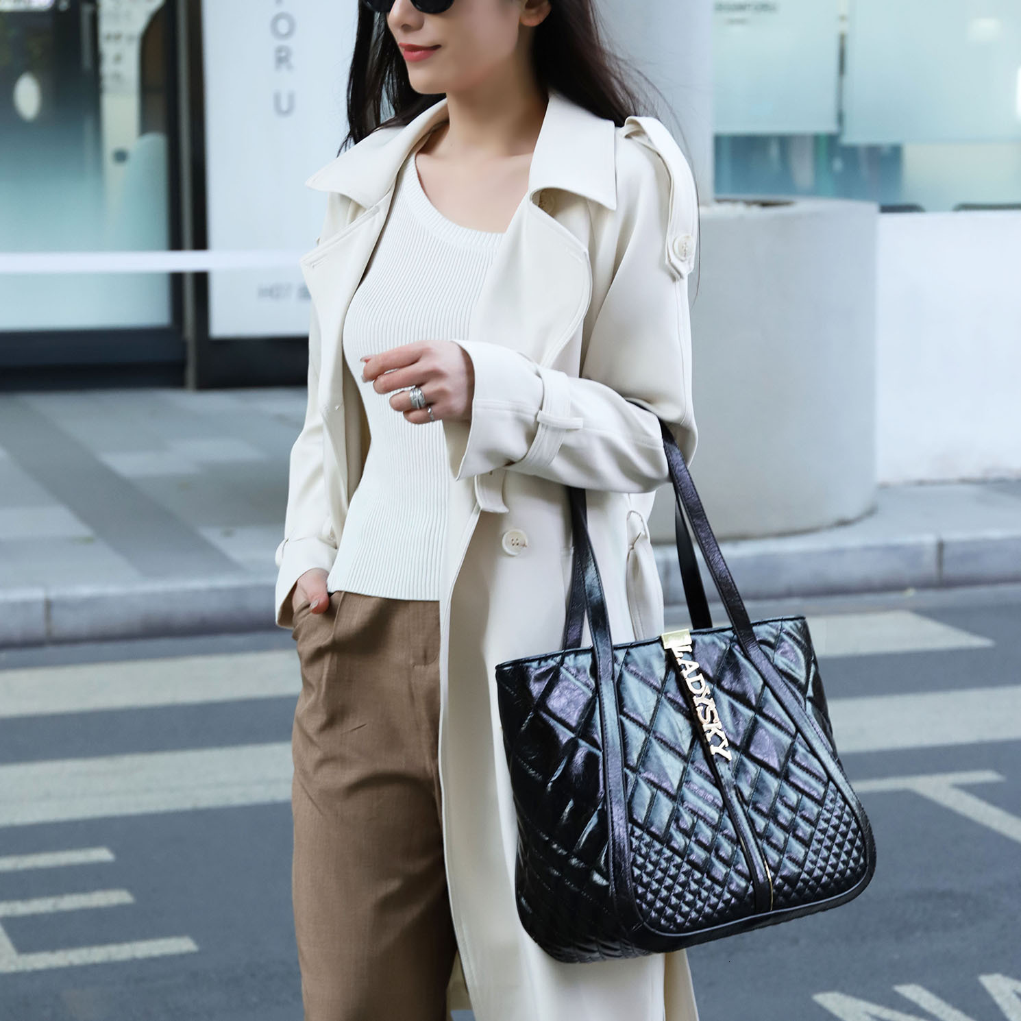 toteBag Shoulder bag ROSE NOIRE Ladysky High-Capacity Women Tote Shoulder Ladies Bag