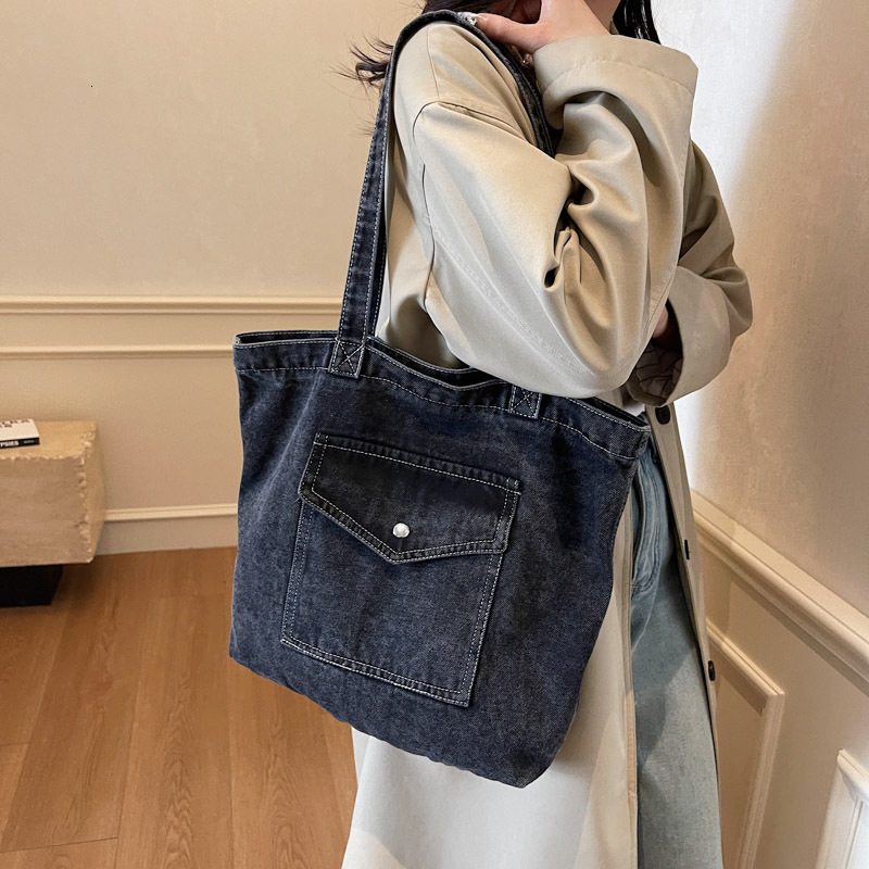 Cowboy women's 2025 new large capacity campus style shoulder ins casual hand-held tote bag
