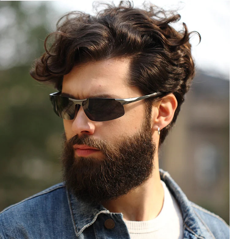 Driving Polarized Sunglasses Men Aluminum Magnesium Frame Sport Sun Glasses Driver Retro Goggles Sunglass UV400 Anti- 250221