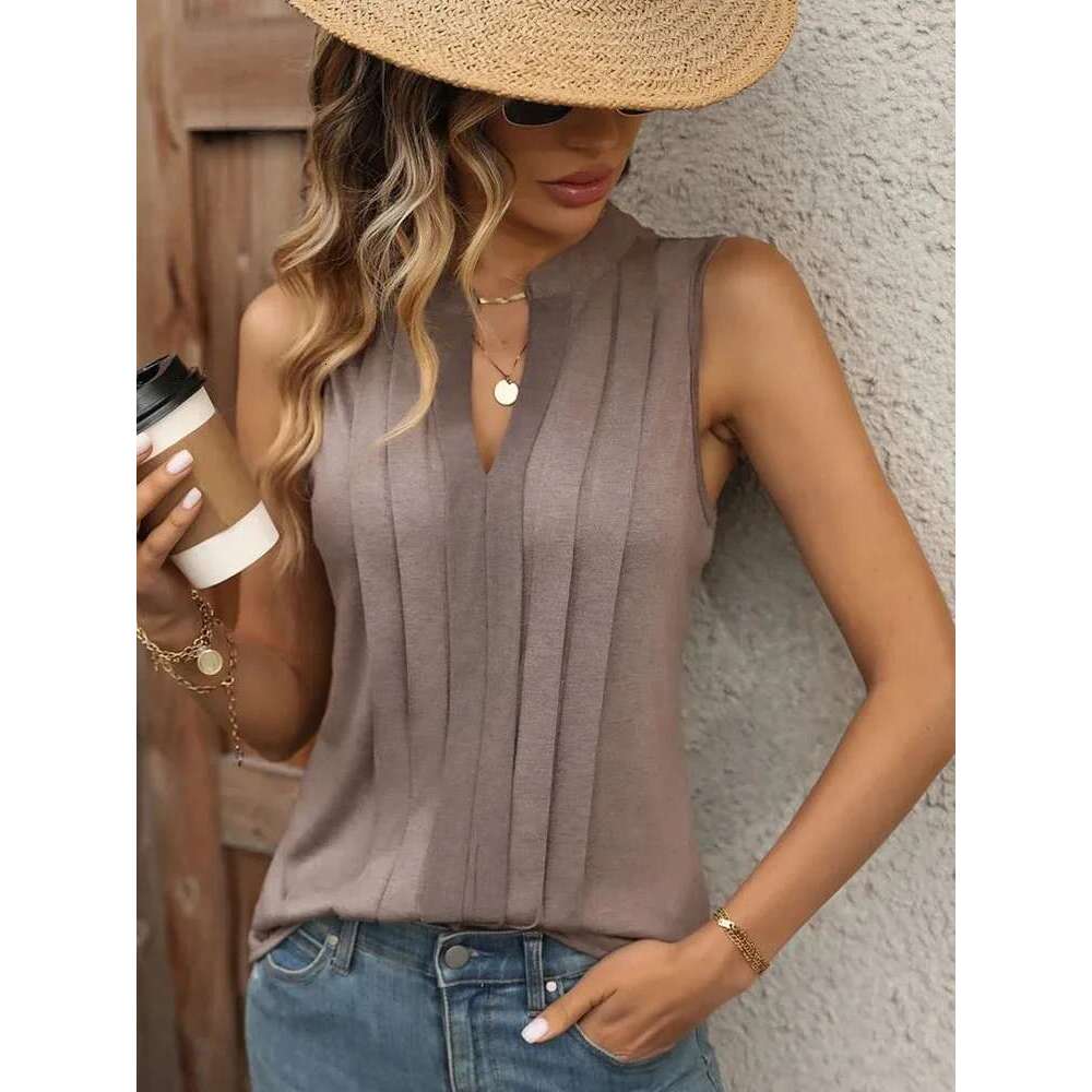 Blouses White Women's Summer Vintage Tassel Tank Tops Sleeveless V-Neck Casual Women Streetwear Shirt T-Shirt Female Clothing T-