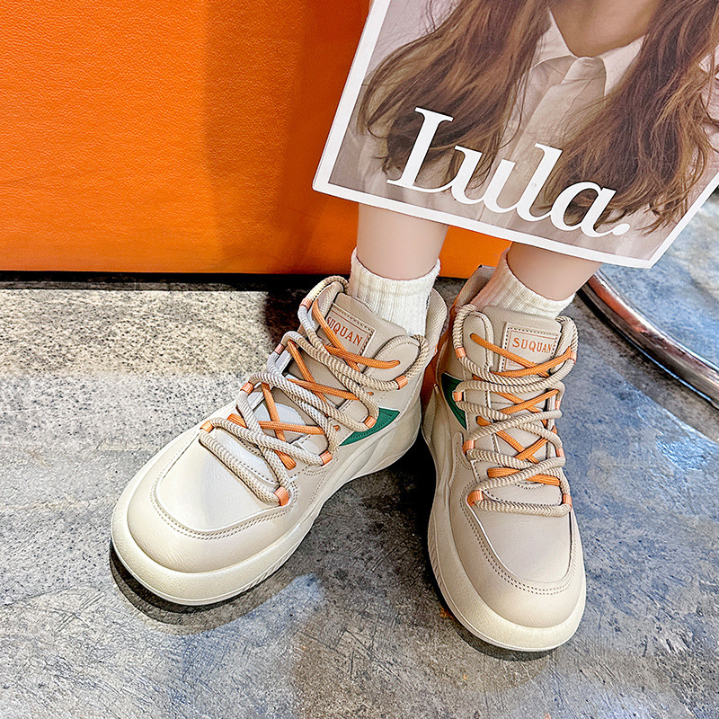 White Women s New Designer Outdoor Running Shoes Multifunctional Training Youth Academy Training Thick Soled Sports High Top Shoes