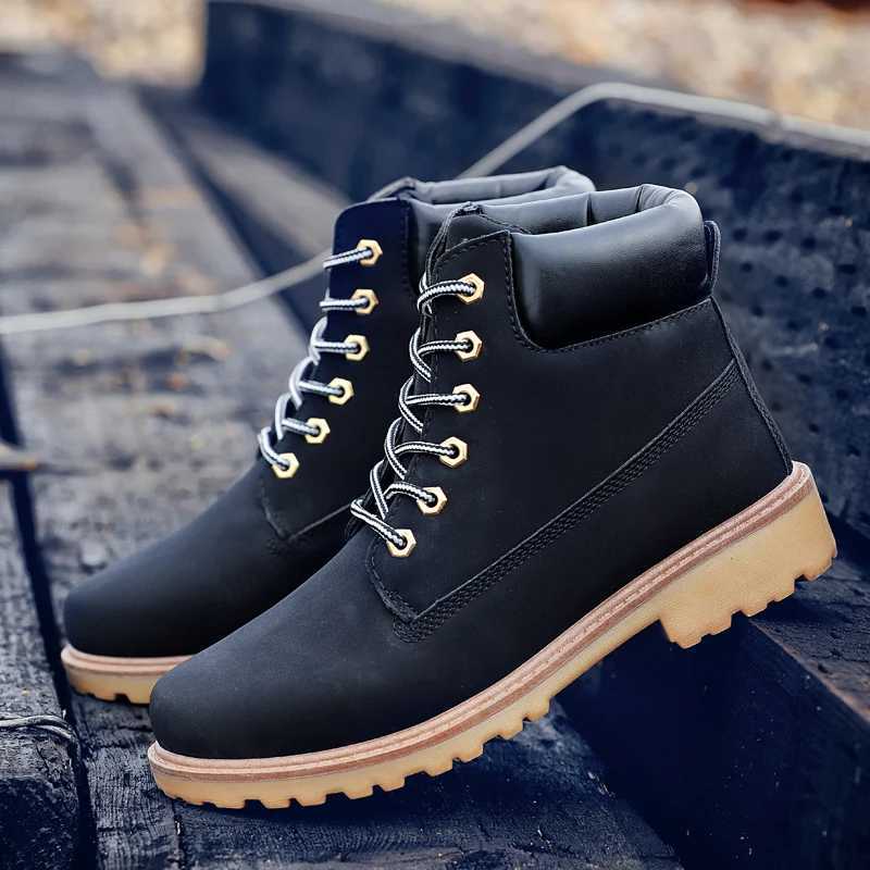 Ankle boots High top round toe thick bottom outdoor Hiking Footwear Recommended Wear-Resistant comfortable Non-slip wild British Z250303