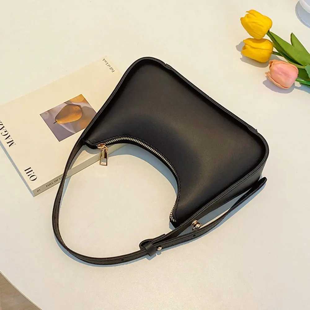Retro solid color handbag new womens fashion handbag PU leather waterproof bottom bag casual womens shoulder bag Y250303