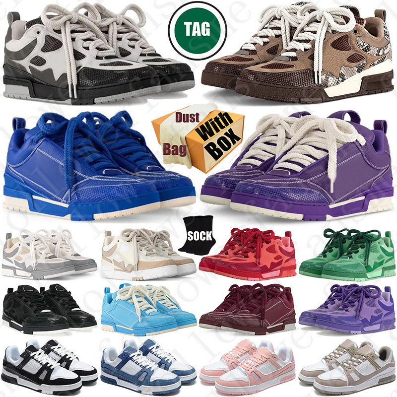 Free Shipping With Box Designer skate sneakers shoes chaussure for mens womens black white men women trainers scarpe Plate-forme casual luxury discount