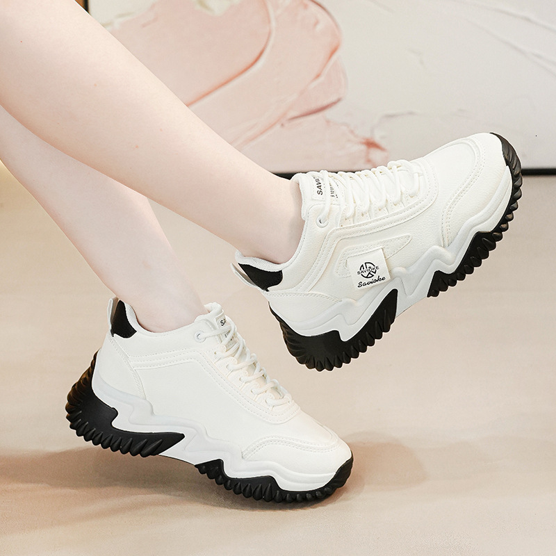 2025 Spring And Autumn Designer s New Multi Functional Sports Running Shoes For Girls, Fashionable And Casual Thick Soled Height Increasing Shoes