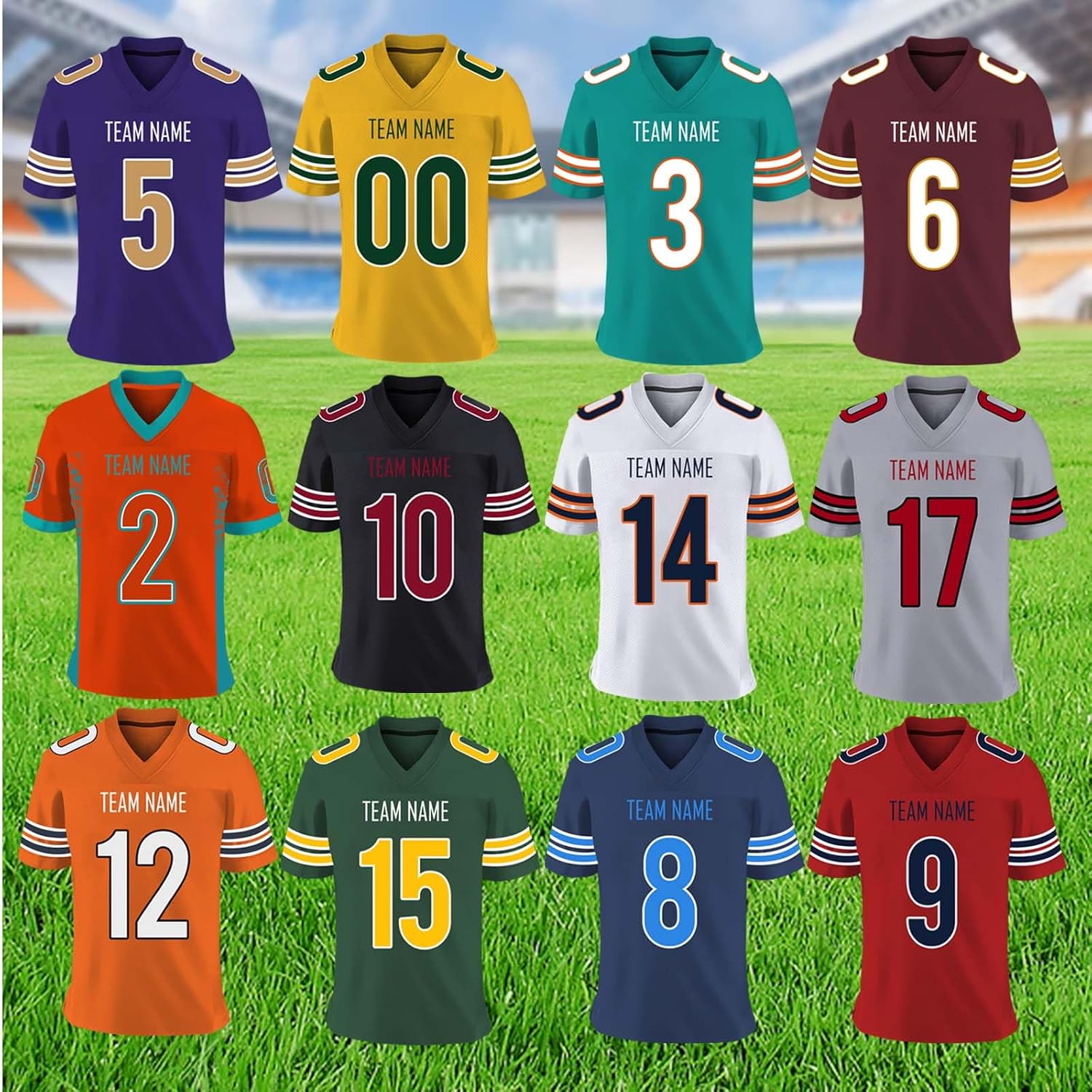 Custom Jersey Personalized Team Name Number Practice Jerseys Customized Football Shirt for Men Youth Women Kids