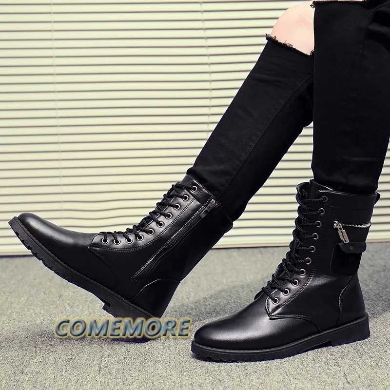 Fashion Chelsea Leather Men Boot Luxury Casual Shoes Formal Man Classic Ankle Boots Black Brown Zipper Knight Boot Autumn Winter Z250303
