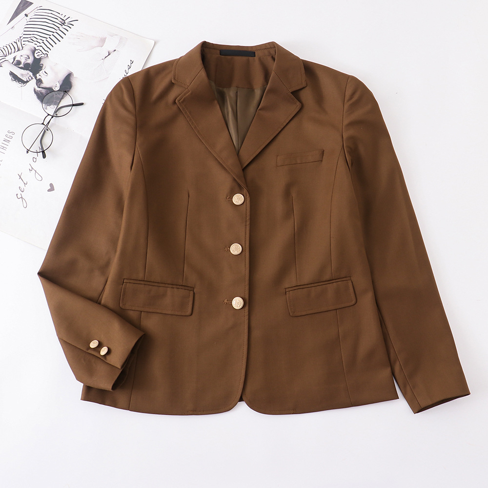 F311Versatile Men's & Women's Mini Blazer Set Trendy Student Apparel with a Nod to Japanese Aesthetics