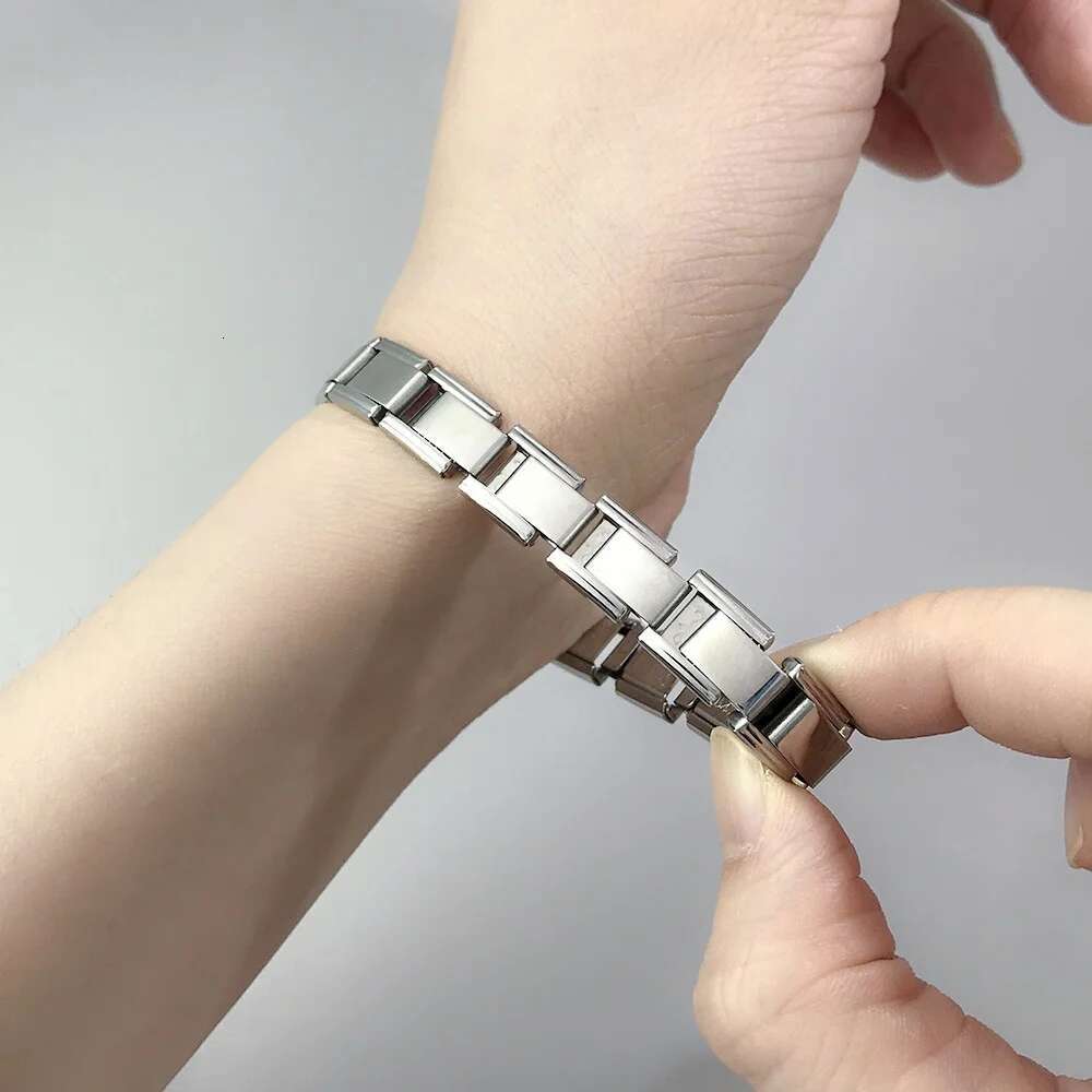 2025 Trendy 9mm Width Italian Charm k Elastic Bracelet Fashion Stainless Steel Bangle Chain on Hand Factory DIY Making