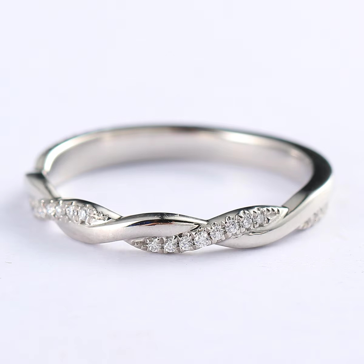 Beautiful Jewelry Wedding Engagement 14k Pure Silica Eternal Ring