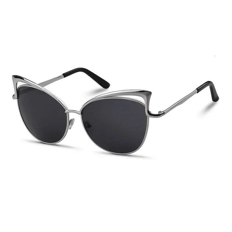 ZXIAC Metal Cateye Sunglasses Fashion Personalized Cat Eye Sun for Women Men Brand Design Colorful Party Glasses UV400