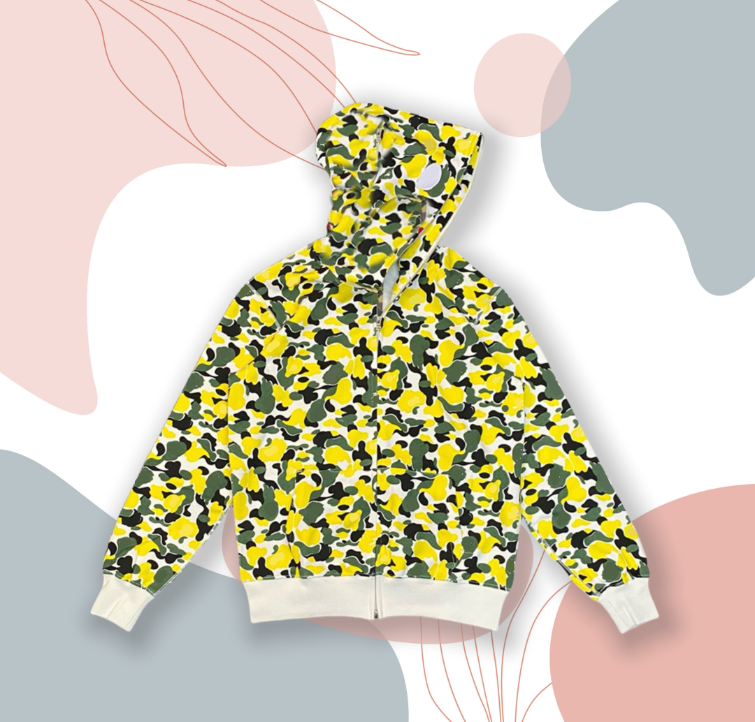 Trendy Hooded Sweatshirt with Unique Pattern Design for Fashion-Forward Wea