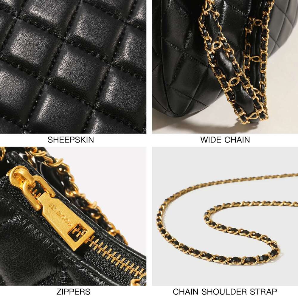 Women Chain Quilted Shoulder Crossbody Leather Bag Original Designer Brand Handbag Fashion Valentine's Gift