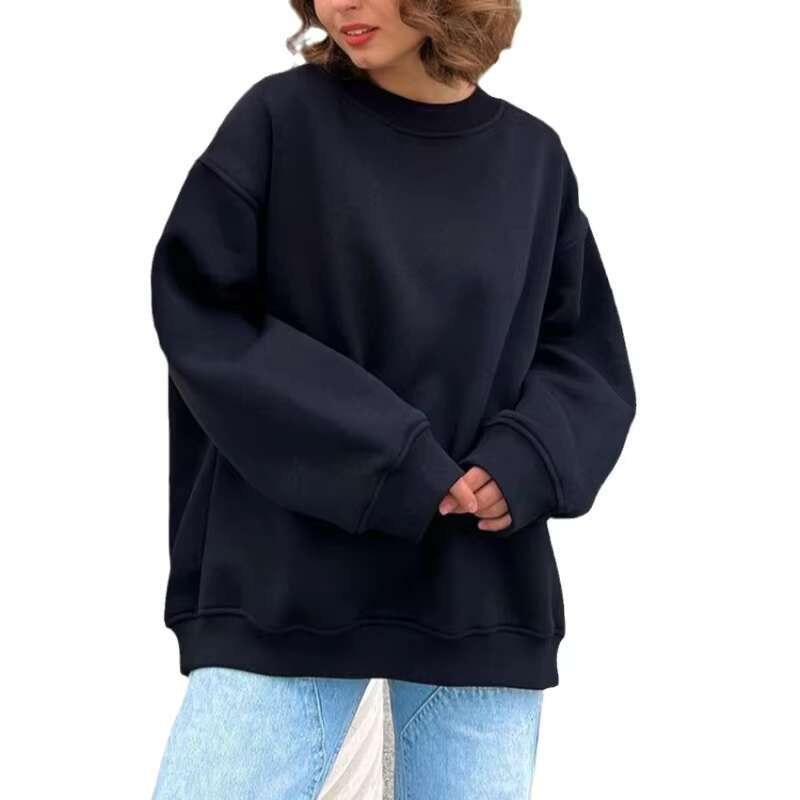 Hd0941 Women's Hoodies Sweatshirts Autumn New Street Style Oversize Fleece Pullover Sweater Solid Loose Oversized Hoodie